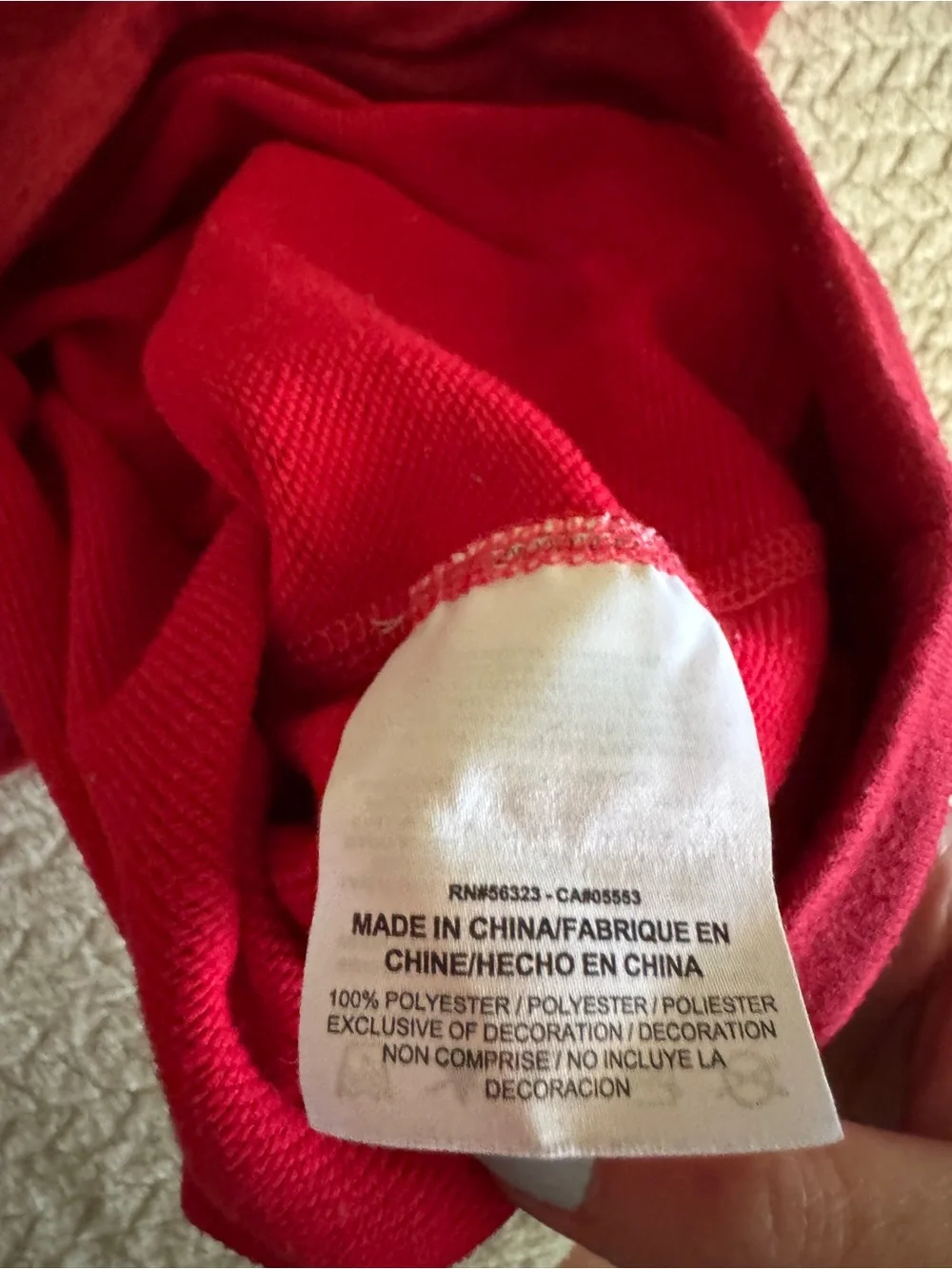 Nike Red Cowl Neck Pullover Sweatshirt Size Medium